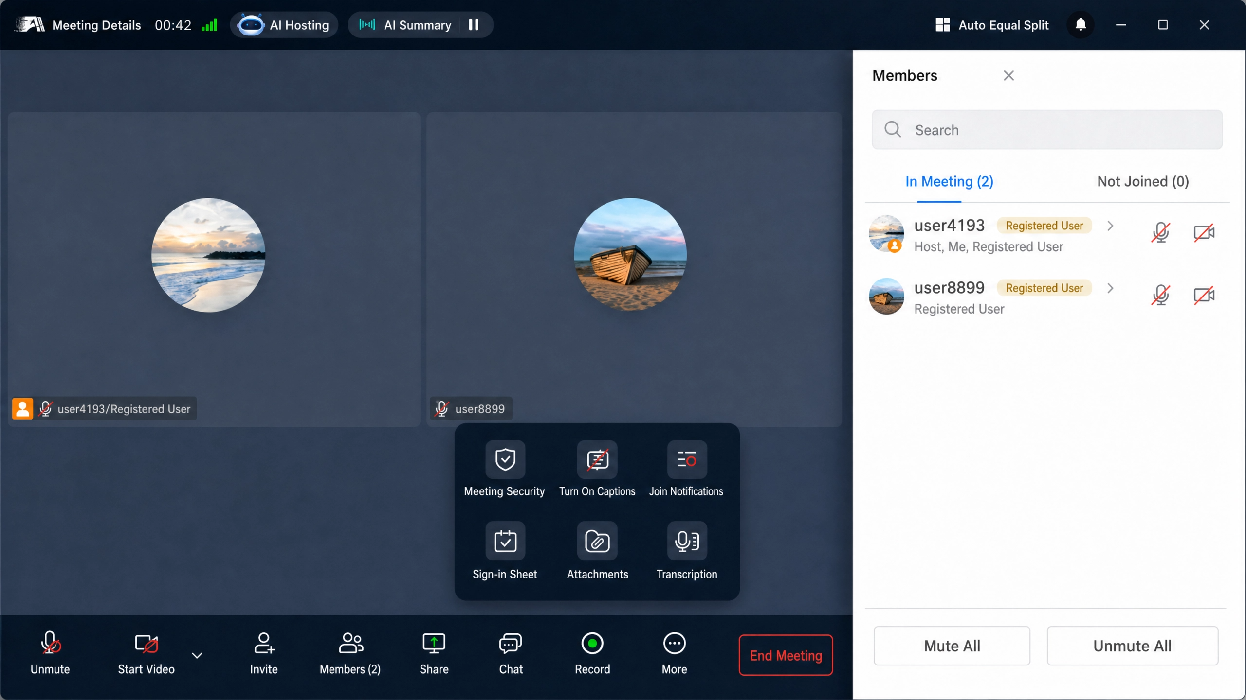 Multi-device HD meeting quality demo
